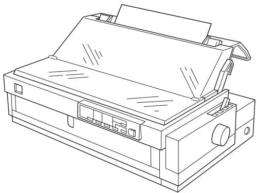 EPSON LQ-2070 - Chargement de feuilles simples avec le guide papier - 4