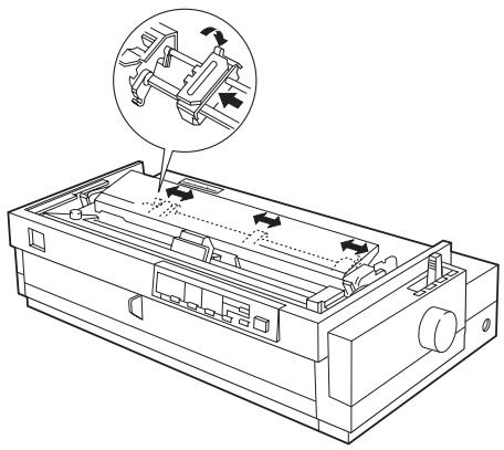 EPSON LQ-2070 - Chargement du papier avec le tracteur poussant arrêté - 3