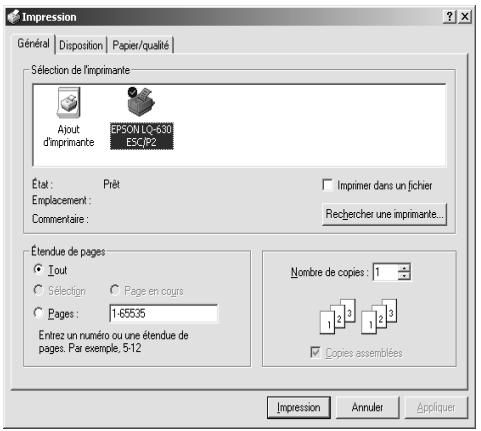 EPSON LQ-630S - Remarque : - 1