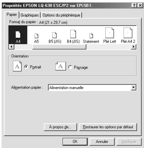 EPSON LQ-630S - Accès au pilote d'impression à partir des applications Windows - 2