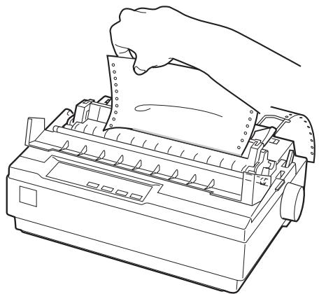 EPSON LX-1170 - Retrait d'un document imprimé du tracteur poussant - 1
