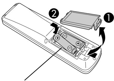 EPSON EH-DM3 - Insertion des piles - 1