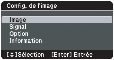 EPSON EH-DM3 - Utilisation du menu Réglages visuels - 2