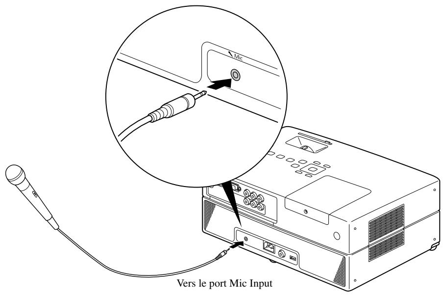 EPSON EH-DM3 - Connexion d'un Microphone - 1