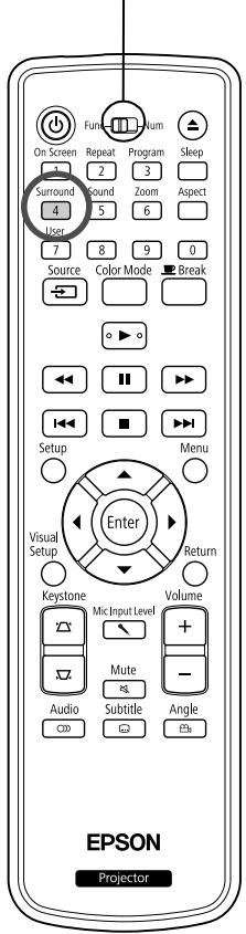 EPSON EH-DM3 - Sélection du mode Son Surround - 1