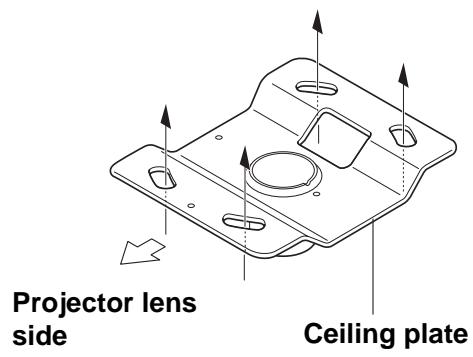 EPSON ELPMB22 - 2-2 Fitting the Ceiling Plate to the Ceiling - 1