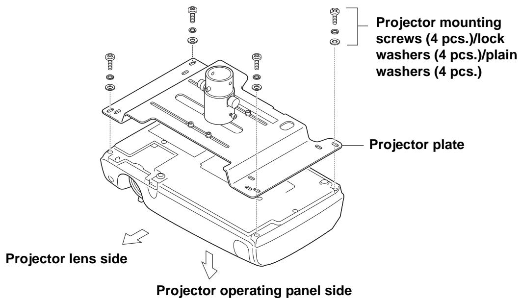 EPSON ELPMB22 - 2-3 Fitting the Projector Plate to the Projector - 1
