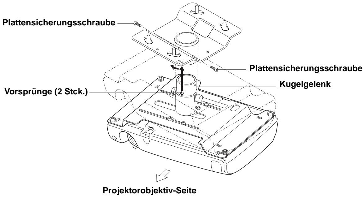 EPSON ELPMB22 - 2-4 Anbringen der Projektorplatte an der Deckenplate - 1