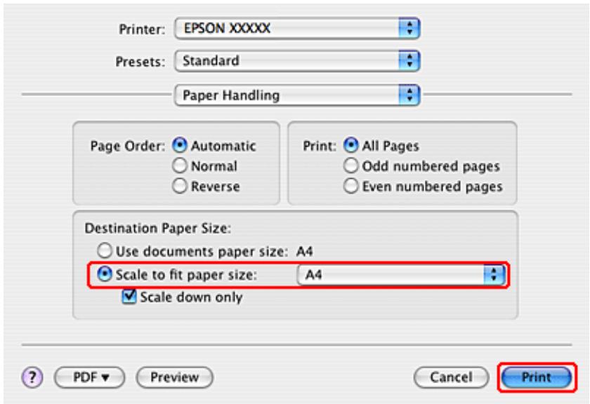 EPSON WORKFORCE PRO WP-4595 DNF - Paramètres de l'imprimante pour mac OS x 10.4 - 1