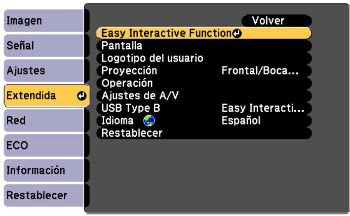 EPSON EB-1430WI - Seleccione Easy Interactive Function en Extendida - 1