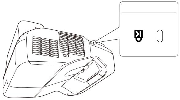 EPSON EB-1430WI - Attaching a Security Cable - 3