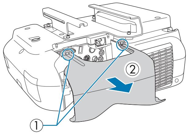 EPSON EB-1430WI - Fijar la placa de fijación y la placa de la pared - 4
