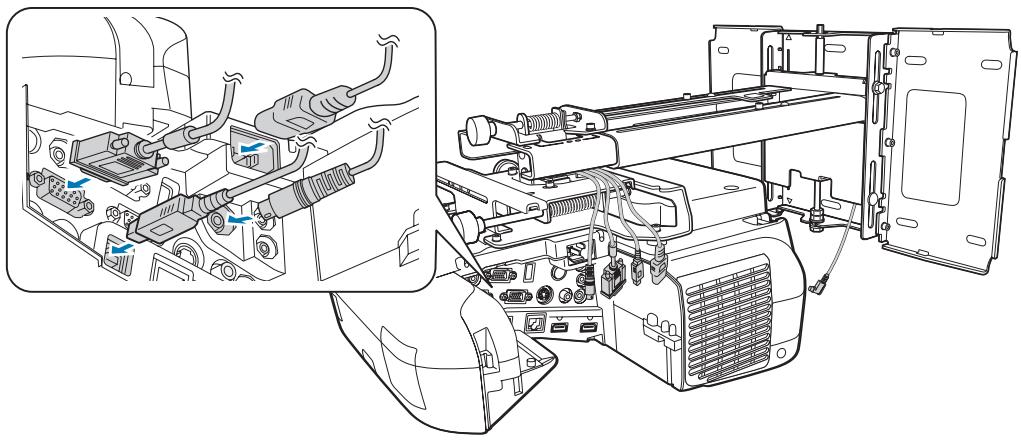 EPSON EB-1430WI - Conectar los cables al proyector - 1