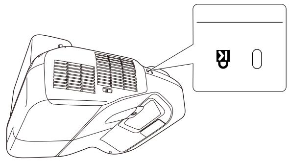 EPSON EB-1430WI - Fixation d'un câble de sécurité - 2