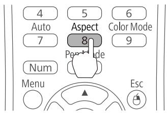 4 5 6 Auto 7 Aspect 8 Color Mode 9 Pen-Pode Num Menu Esc