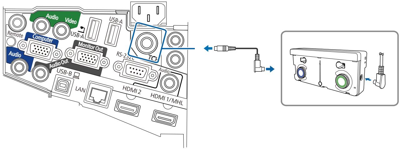 EPSON EB-1430WI - Cables necesarios al instalar el Control Pad - 3