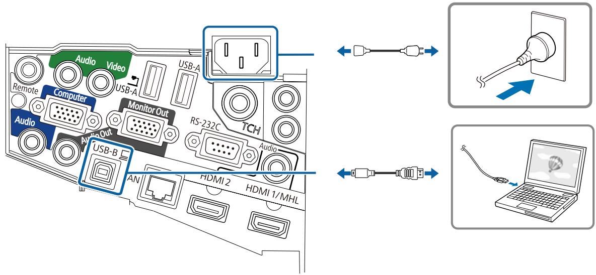 EPSON EB-1430WI - Cables necesarios - 1