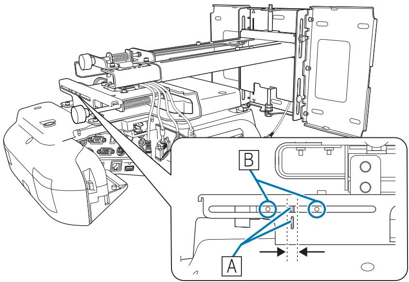 EPSON EB-1430WI - Fixez la plaque d'installation et la plaque murale - 7