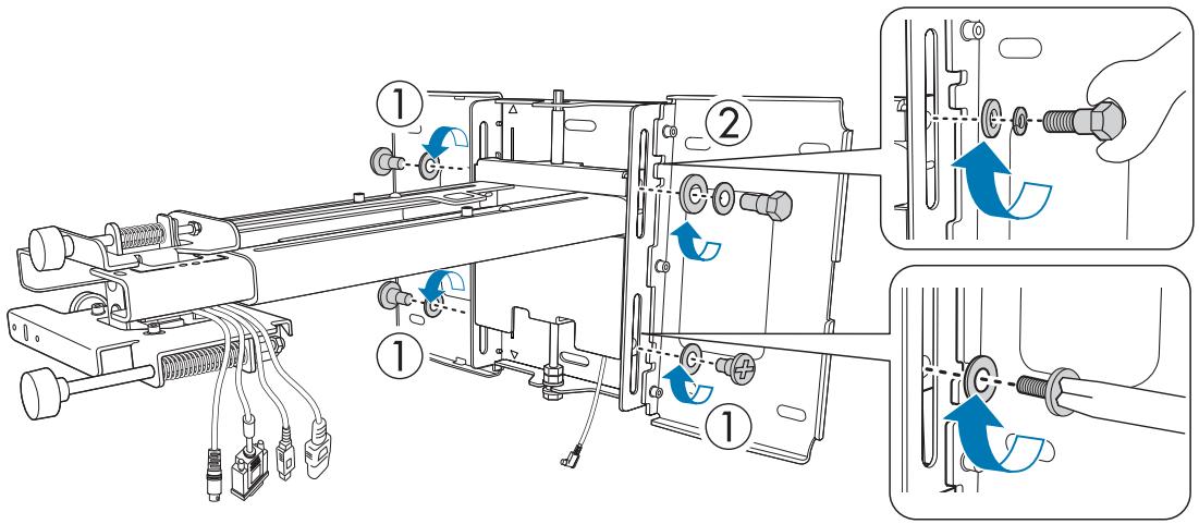 EPSON EB-1430WI - Fijar la placa de fijación y la placa de la pared - 1