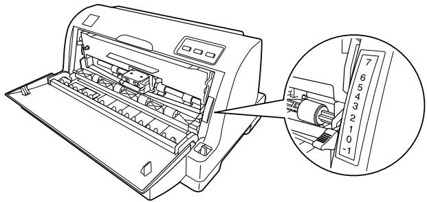 EPSON LQ-630 - Réglage du levier d'épaisseur du papier. - 1