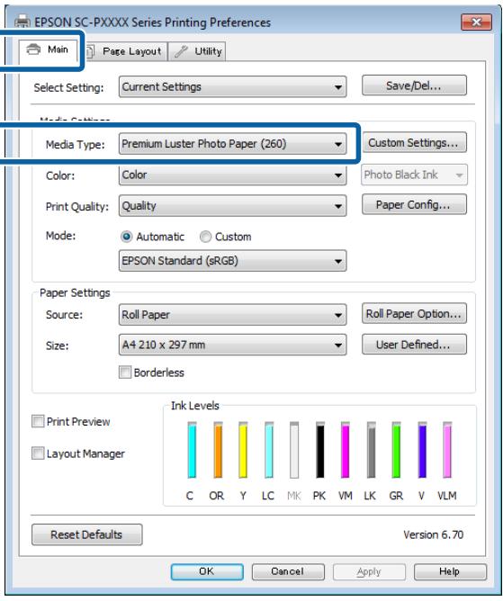EPSON SURECOLOR SC-P8000 - Configuration des paramètres dans windows - 1