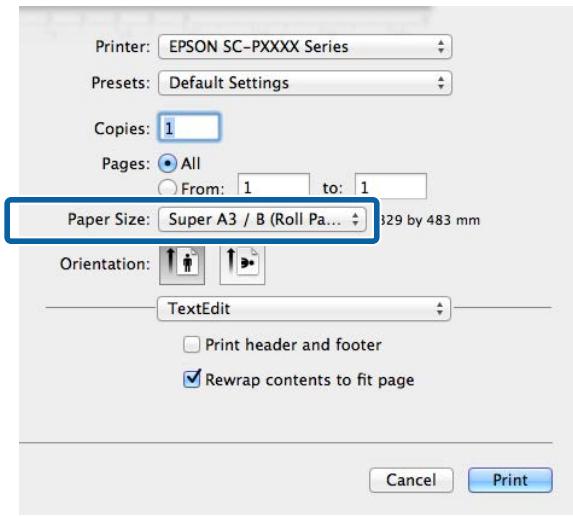 EPSON SURECOLOR SC-P8000 - Configuration des paramètres sous mac OS x - 1