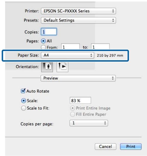 EPSON SURECOLOR SC-P8000 - Configuration des paramètres sous mac OS x - 1