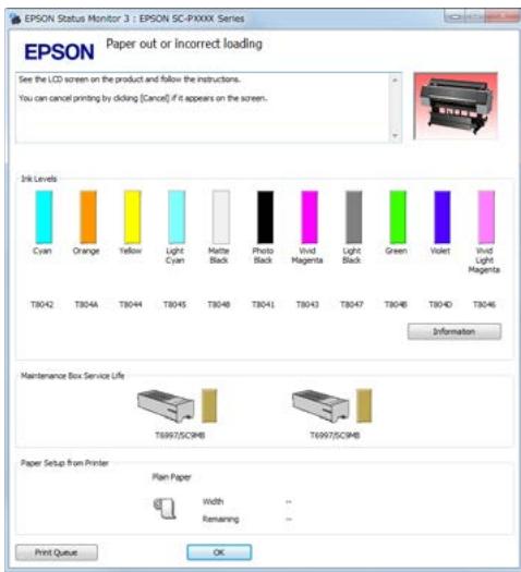 EPSON SURECOLOR SC-P8000 - Écran lors de l'impression - 2