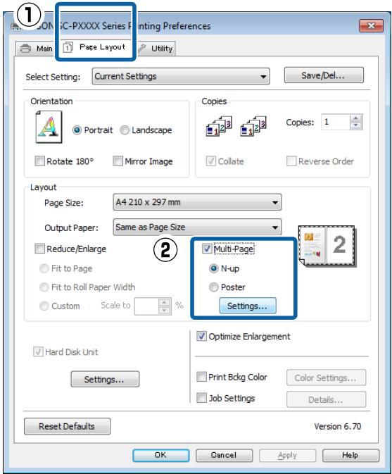 EPSON SURECOLOR SC-P8000 - Configuration des paramètres dans windows - 1