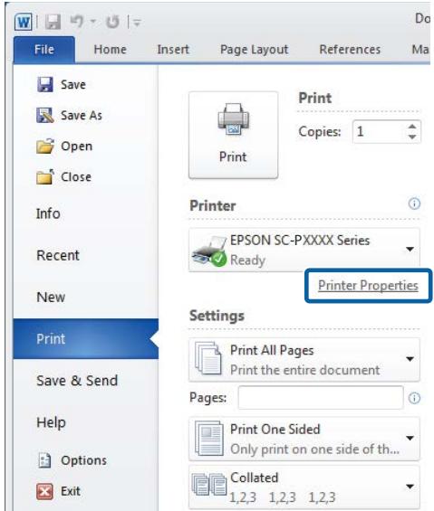 EPSON SURECOLOR SC-P8000 - Paramètres dans windows - 4