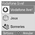 PANASONIC X60 - Options du Navigateur (Favoris) - 1