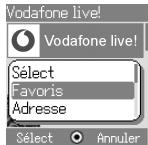 PANASONIC X60 - Options du Navigateur (Favoris) - 3