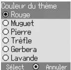 PANASONIC X60 - Réglage de l'écran de la Couleur du thème - 1