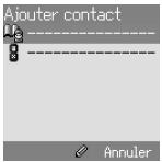 PANASONIC X60 - Dans le menu Ajouter contact - 1