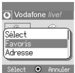 PANASONIC X60 - Options du Navigateur (Favoris) - 6