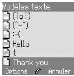 PANASONIC X60 - Edition des modèles texte. - 1