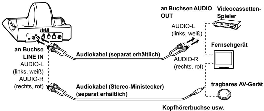 PANASONIC RP-WF6000 - Anschließen von analogen Geräten - 1