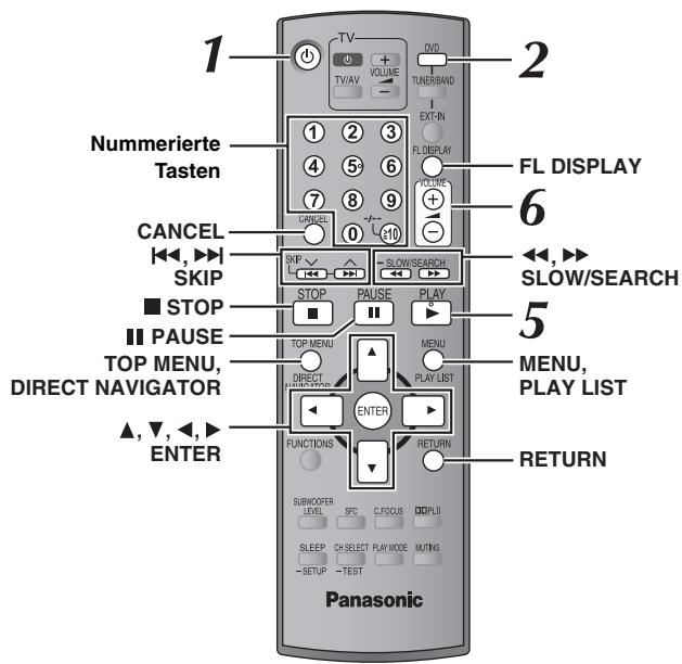 PANASONIC SC-HT545W - Verwenden der Fernbedienung - 1