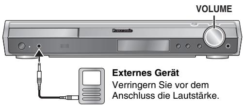 PANASONIC SC-HT545W - Verringern Sie die Lautstärke, bevor Sie ein externes Gerät (separat erhältlich) anschließen. - 1