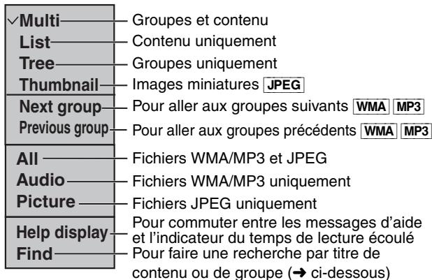PANASONIC SC-HT870 - Utilisation du sous-menu WMA MP3 JPEG - 1
