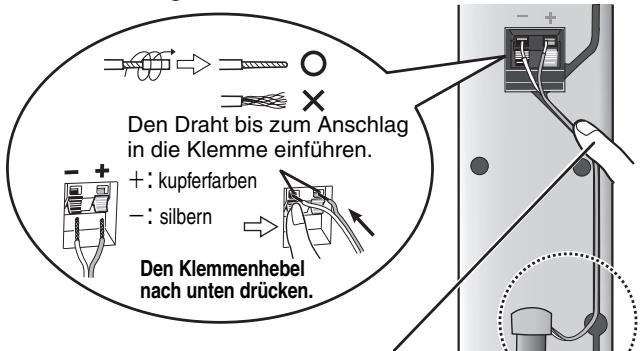 PANASONIC SC-HT870 - Schlieben Sie die Lautsprecherkabel an. - 1