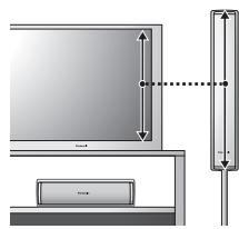 PANASONIC SC-HT870 - Regolare l'altezza dei diffusori. - 2