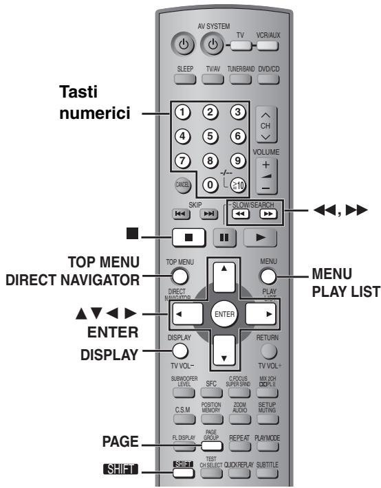 PANASONIC SC-HT870 - Premere i tasti numerici perfare le selezioni (WMA MP3JPEG,e premere poi [ENTER]). - 2