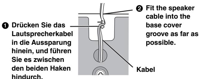 PANASONIC SC-HT870 - Befestigen Sie die Lautsprecherkabel an den Sockeln. - 1