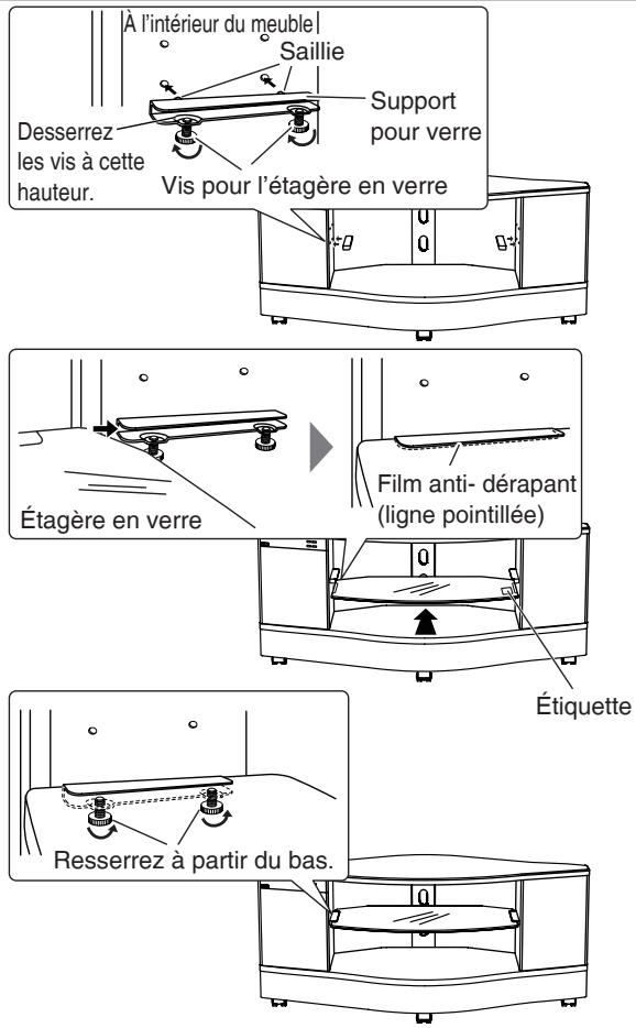 PANASONIC SC-HTX5 - Assemblage de l'étagère en verre - 1