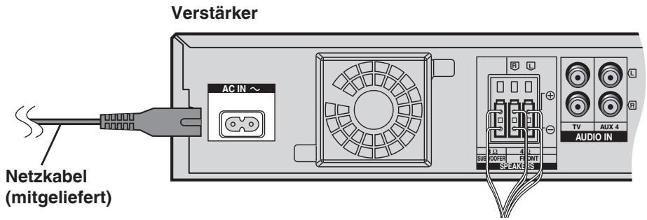 PANASONIC SC-HTX5 - Anschluss des Netzkabels - 1