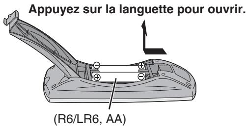 PANASONIC SC-HTX5 - Insertion des batteries - 1