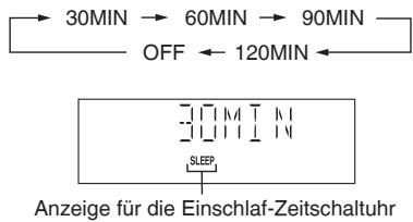 PANASONIC SC-PM38 - Verwendung der Einschlaf-Zeitschaltuhr - 2