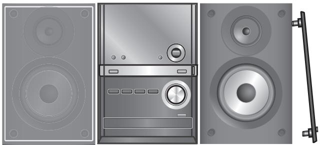 PANASONIC SC-PM38 - Colocación de los altavoces - 1