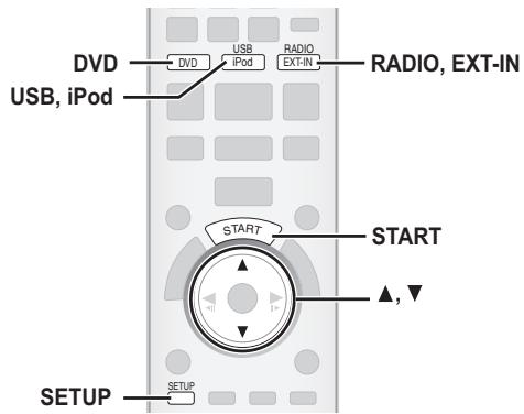 PANASONIC SC-PT870 - Selectionner la source au moyen de la télécommande - 1